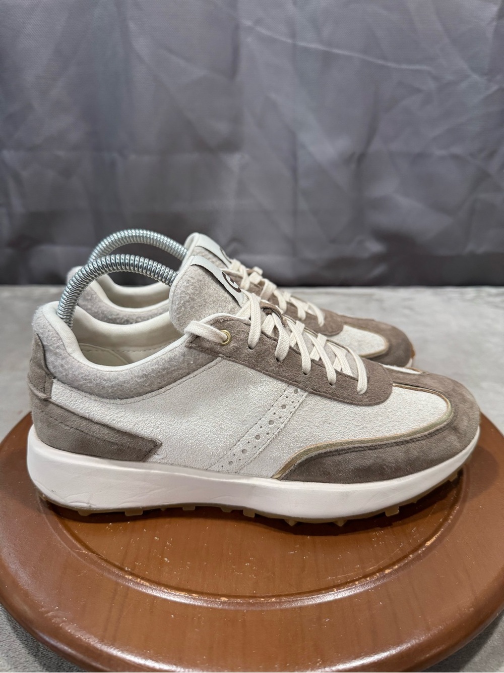 Cole Haan Women's Beige & Cream Suede Sneakers - Picture 5 of 11